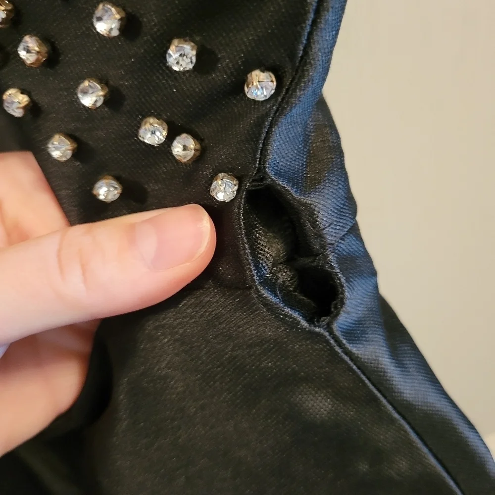 Kate Spade Little Black Dress With Rhinestone Back Cutout